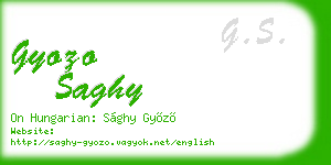 gyozo saghy business card